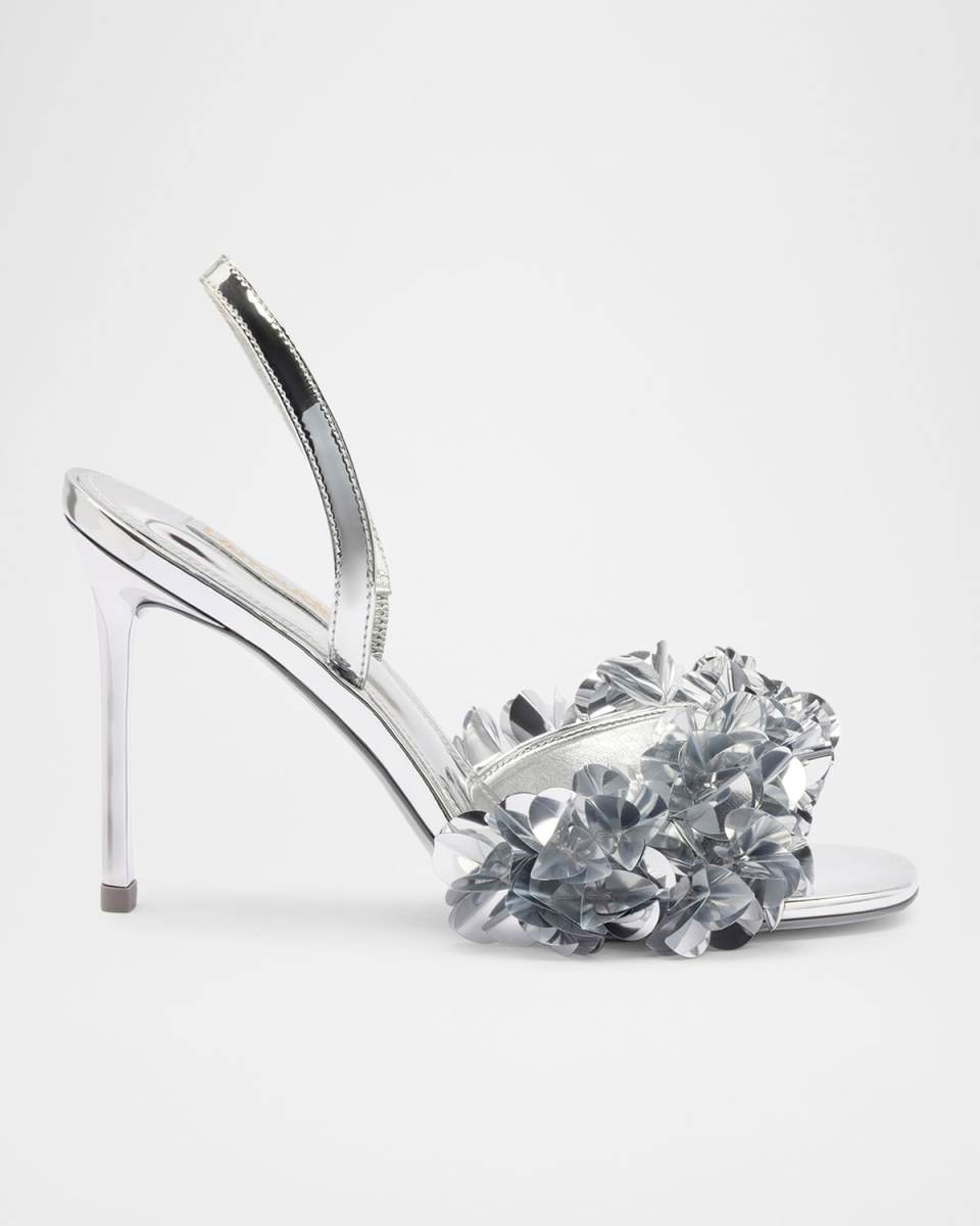 Morgan Metallic Confetti Slingback Sandals